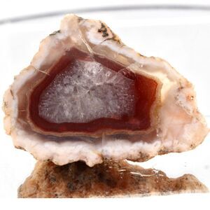 Polished Moroccan Agate Face Side Geode Nodule Slice Half Natural Rough 30g